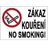 Značka Zákaz kouření – No smoking!, samolepicí fólie, 210 × 297 mm